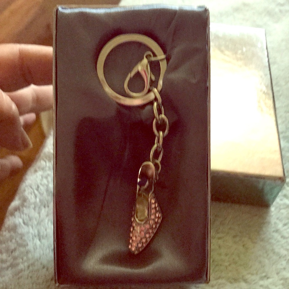 ARGENTO SC Crystal stiletto key chain NIB